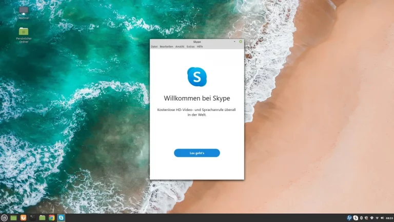 Screenshot Linux Skype