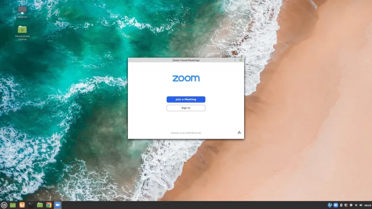 Screenshot Linux Zoom